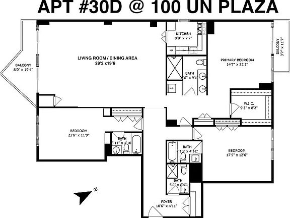 2nd image of 100 United Nations Plz APT 30D