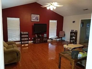 Living room vaulted ceiling