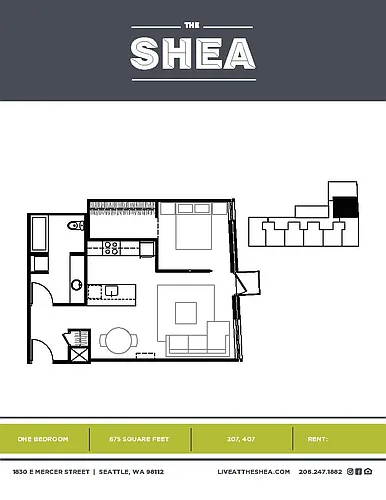 Floor plan 1 Bedroom