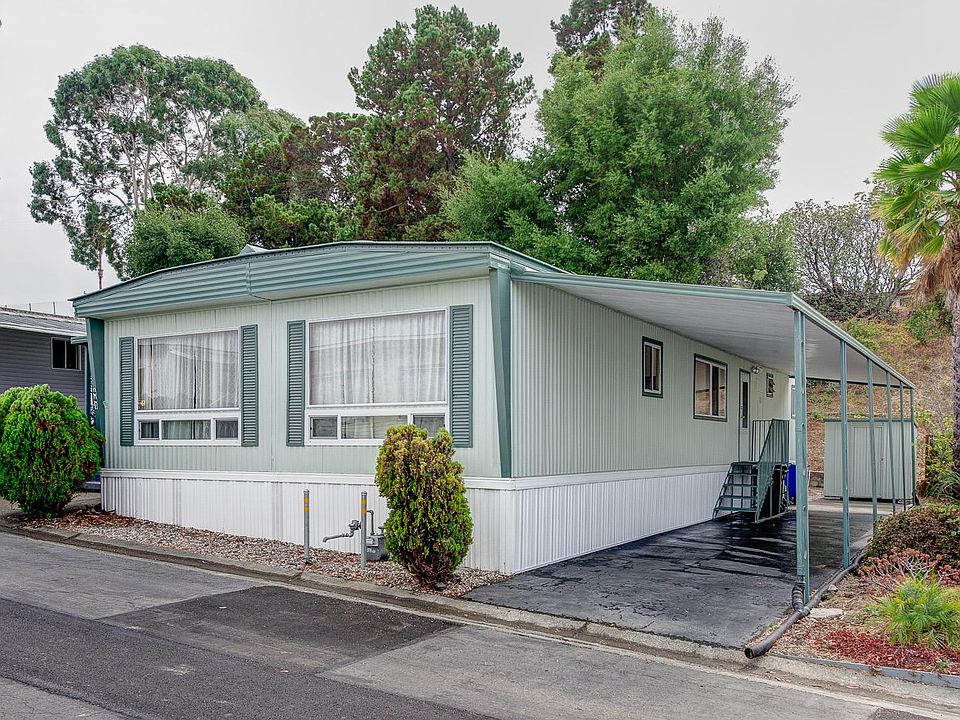 Front view with carport