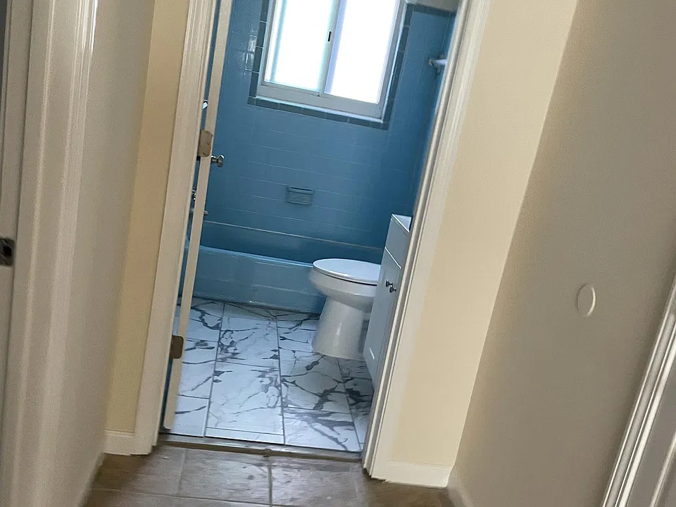 Newly renovated bathroom with tile