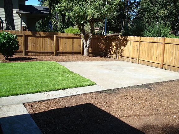 Large Patio in a big, quiet, safe, fenced in back yard.