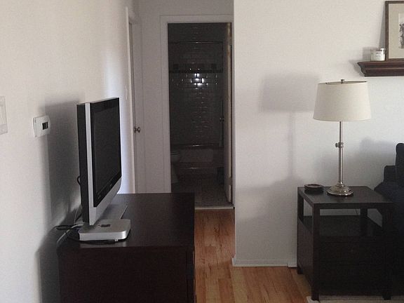 hallway leading to bath