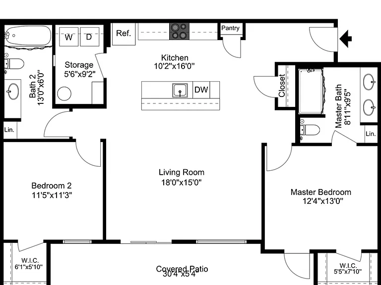 Sapphire - 2 bed x 2 bath Sapphire - 2 bed x 2 bath