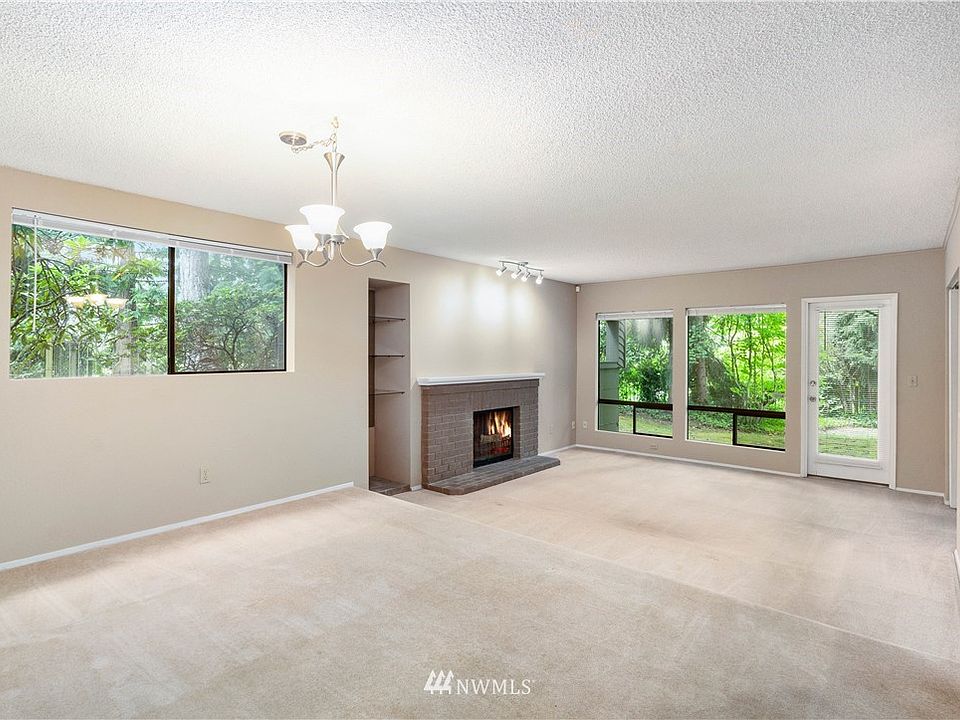 Huge open space, dining room and the sunken living room.
