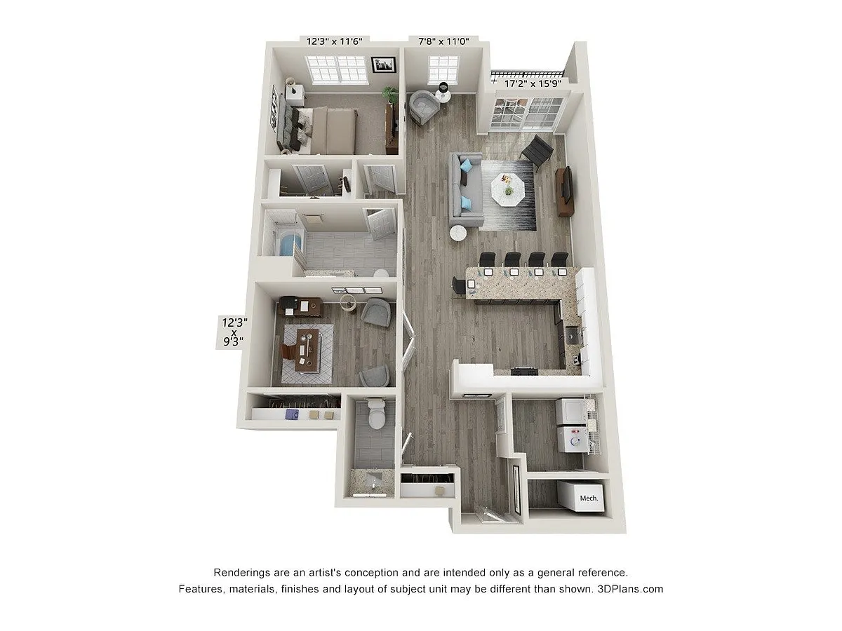 Floor plan The Flagstone B with Den
