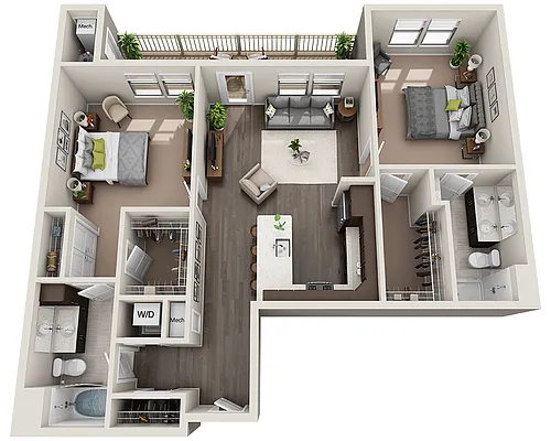 Floor plan B2K (2x2)