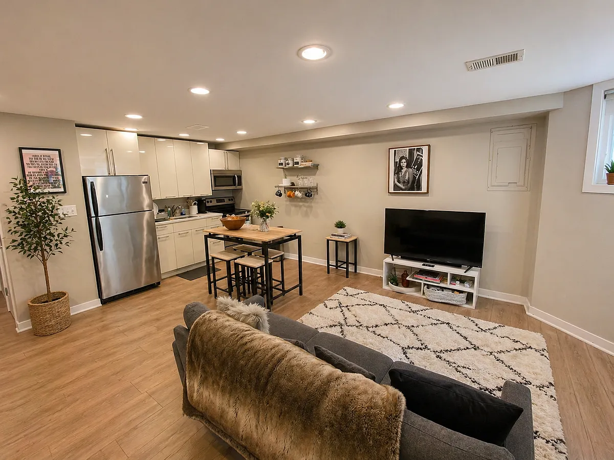 Open concept living, dining, kitchen - 2207 Flagler Pl NW #2