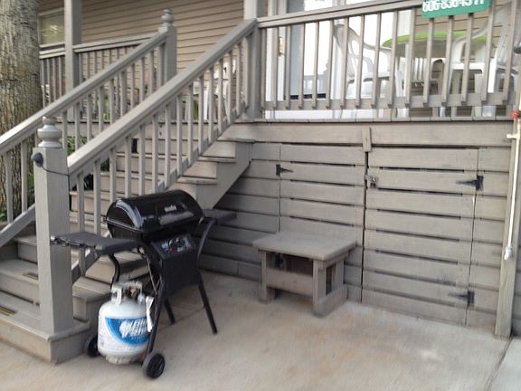 Outdoor grilling area. 