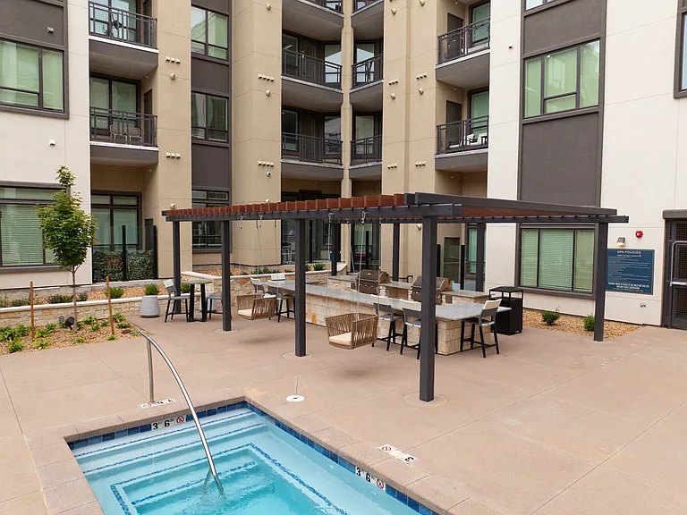 Designer Pool with Outdoor Kitchen Area