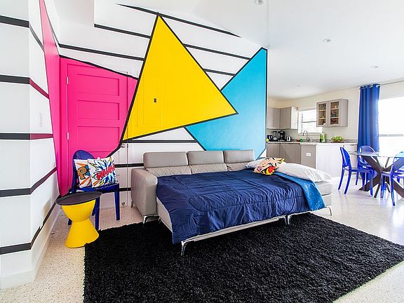 Sofa converts to queen bed