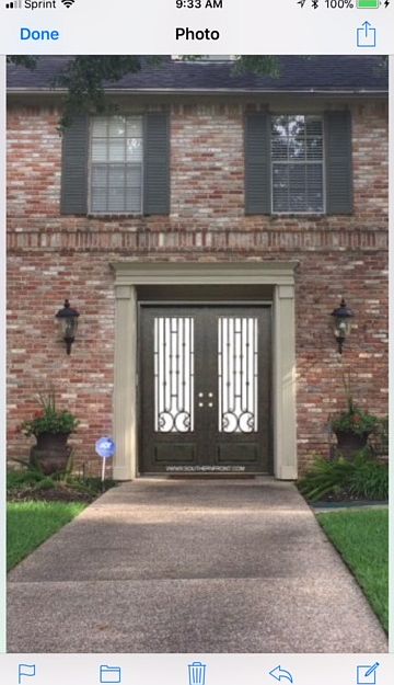 New Iron & glass front doors