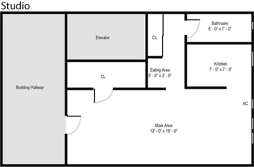 Floor plan Studio