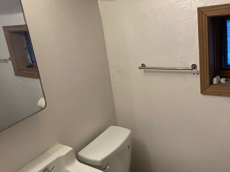 Second-floor half-bath.