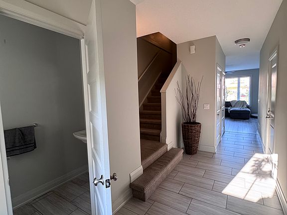 Main entrance, bathroom on the left