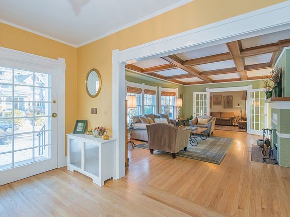 French Doors Lead into Den