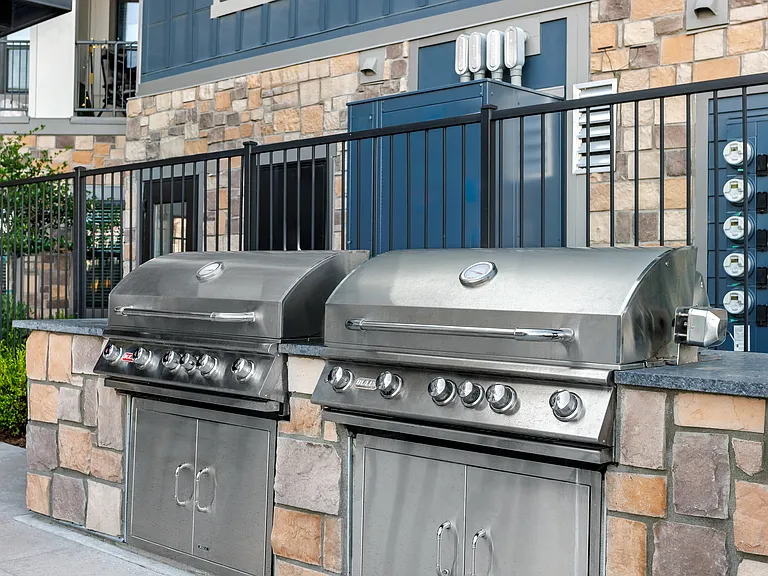 Fire up the grill and enjoy outdoor dining with friends.