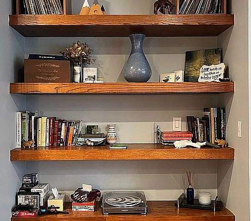 Built in bookshelf