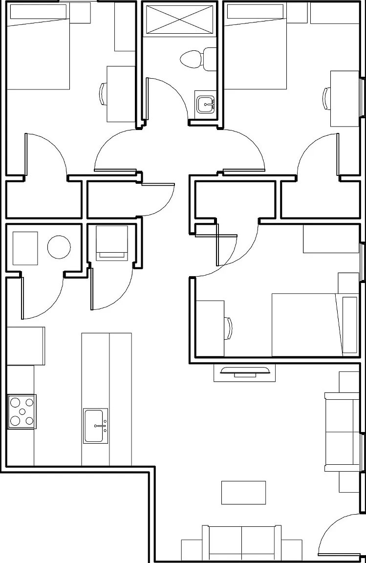3 bed, 950 sqft, $2,170 — Photo 3