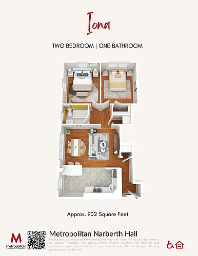 Floor plan Iona 2 Bedroom