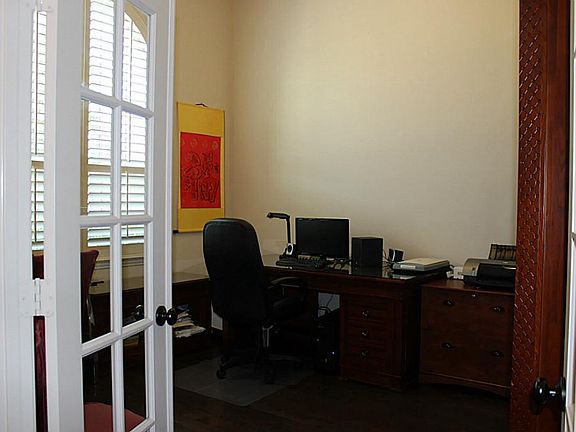 Study with French door.