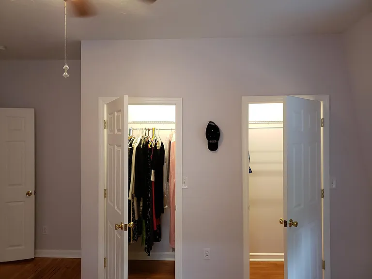 double closet in main bedroom