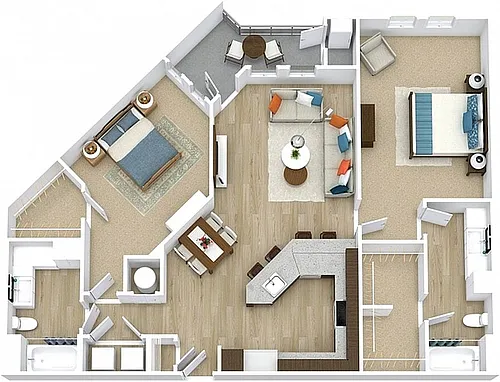 Floor plan 2x2A