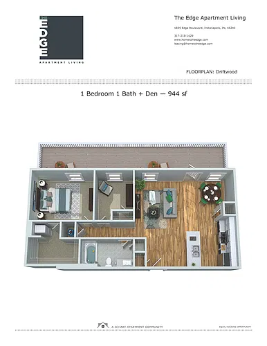 Floor plan Driftwood 1.1 + Den