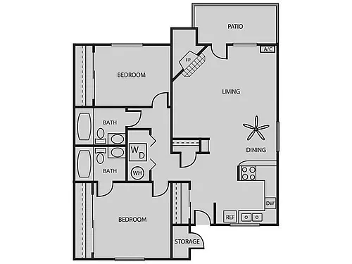 Floor plan Willow W/D Renovated Plus