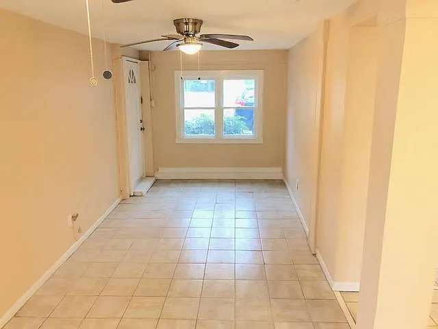 Living room and entry door