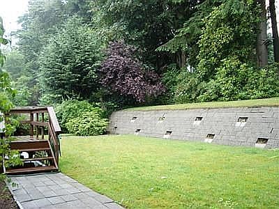 Great two level backyard. Fully fenced with a sprinkler system. Mature trees.