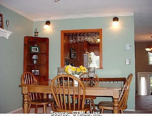 The dining area of the living-dining room