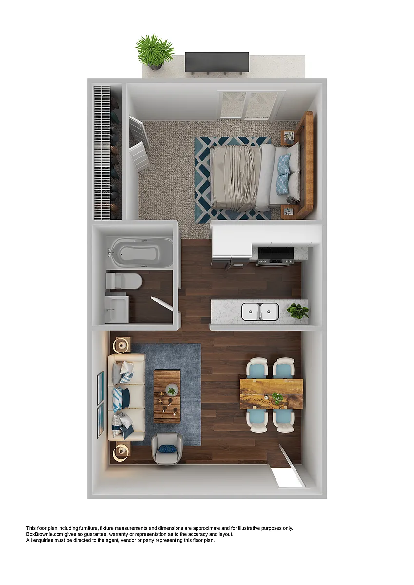 Floor plan 1X1 A1