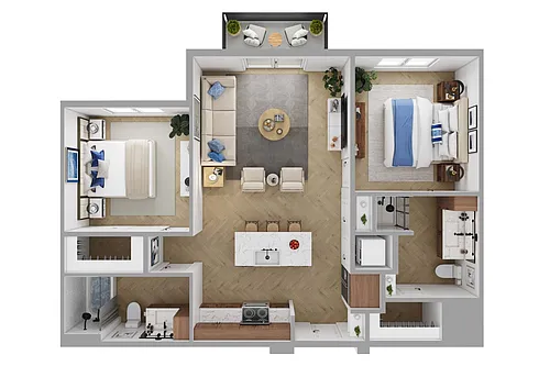 Floor plan B1b