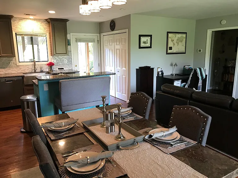 Dining room area with space for 4 place table
