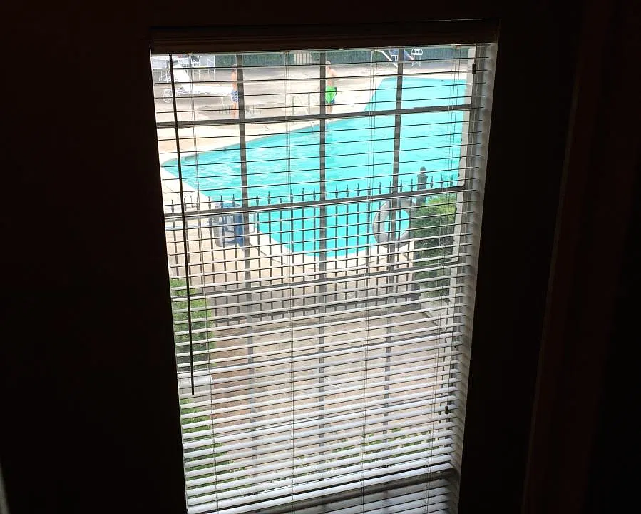 View of Pool from Bedroom