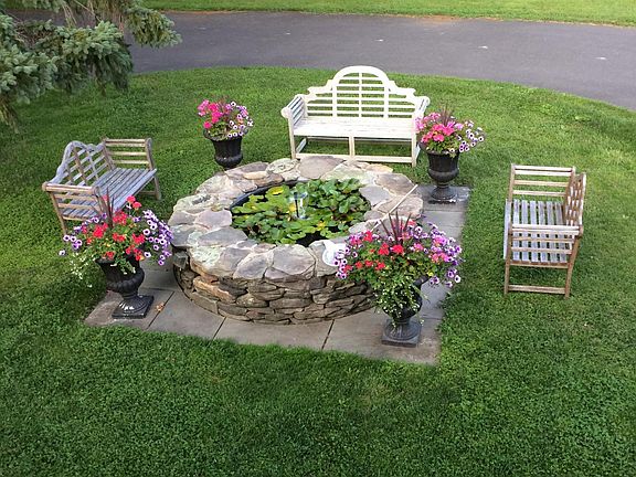 view from French doors with balcony