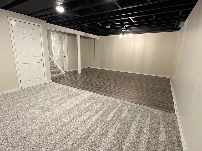 Great space for an office desk or workout equipment.