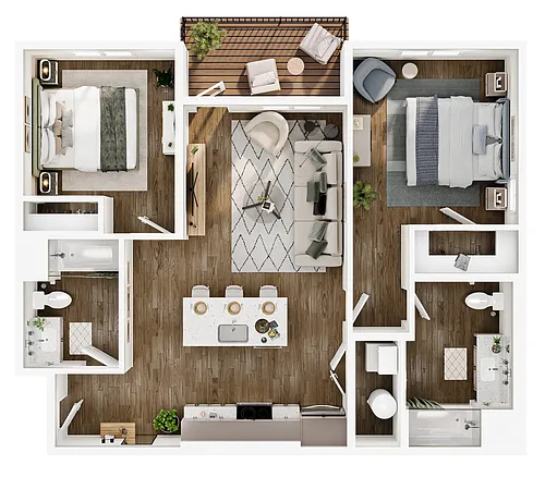 Floor plan 2X2 C