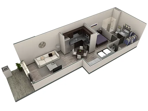 Floor plan Studio Grand Courtyard