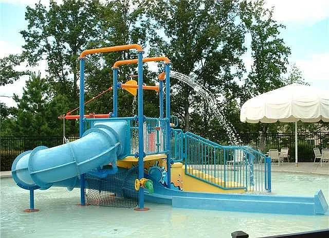 swimming pool with kids play area