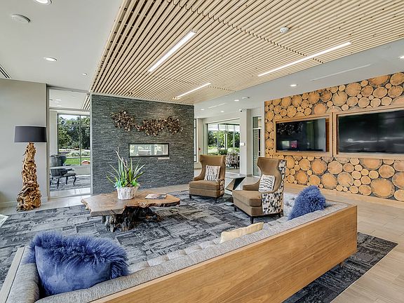 The lobby greets residents and guests