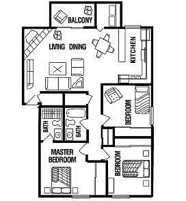 Floor plan Three Bedroom