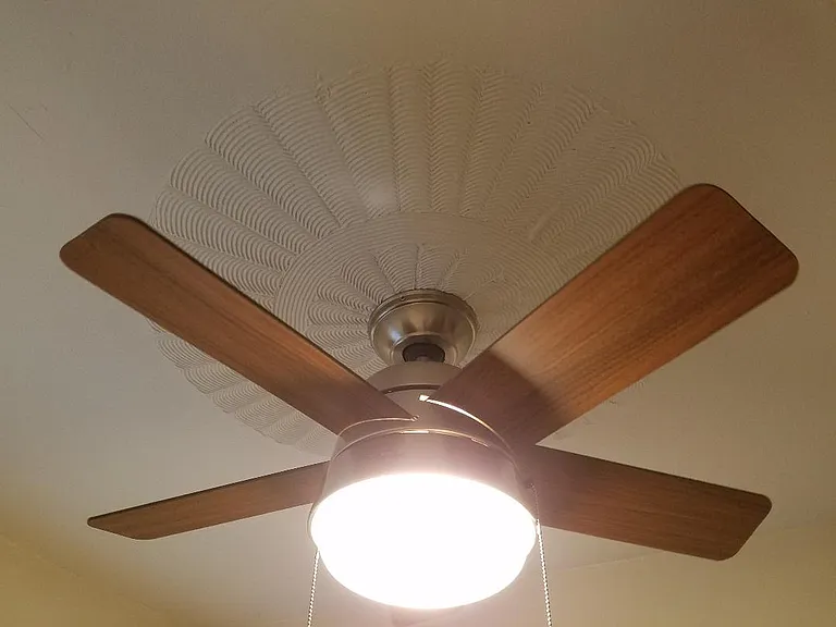 Kitchen modern ceiling Fan ("Hunter") fixtures recently replaced New with custom ceiling desings.