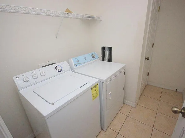 Laundry in suite.