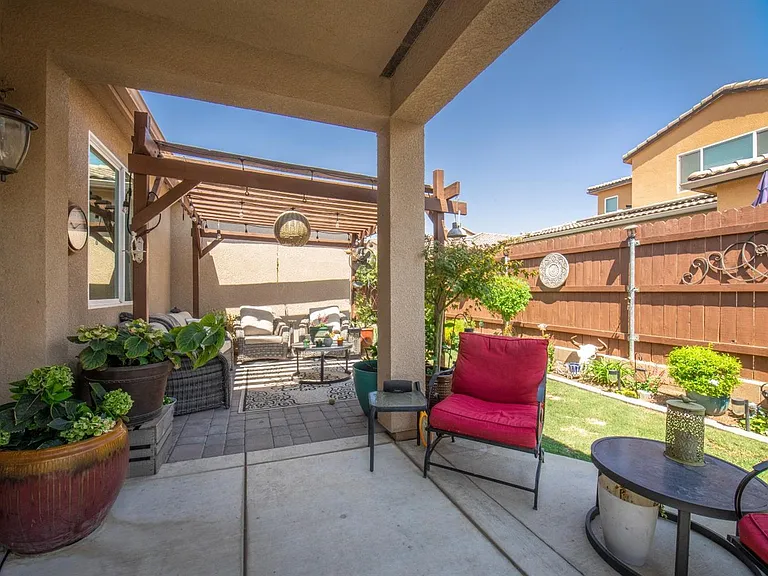 Cover Patio with Landscaped backyard