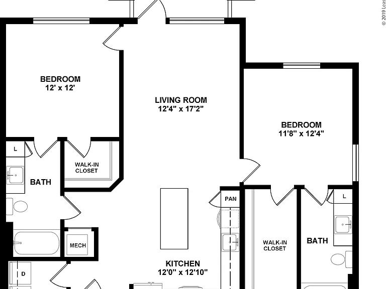 The WHISPERING | TWO BEDROOM, TWO BATH, 1147 TOTAL SF WITH BALCONY/PATIO The WHISPERING | TWO BEDROOM, TWO BATH, 1147 TOTAL SF WITH BALCONY/PATIO