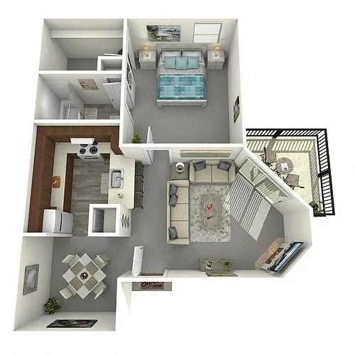 Floor plan Dogwood - 1 Bed, 1 Bath