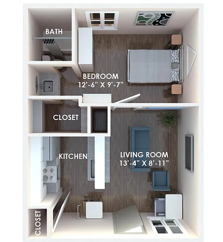 Floor plan 1 Bedroom