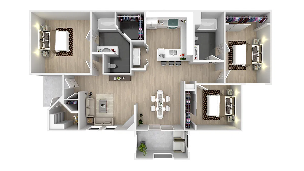 Floor plan 3 Bedroom 2 Bathroom